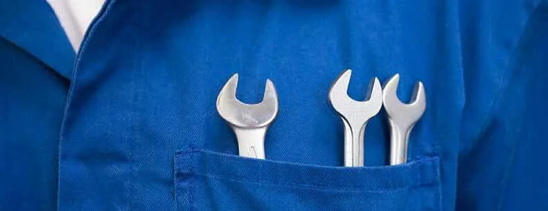 Mechanic Overalls, wrenches in pocket